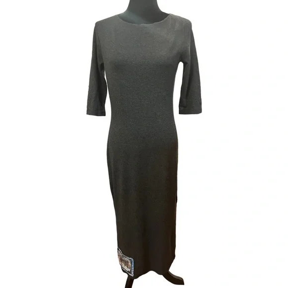 Central Park West | Dresses | Central Park West Short Sleeve Fitted Maxi  Dress Black M | Poshmark